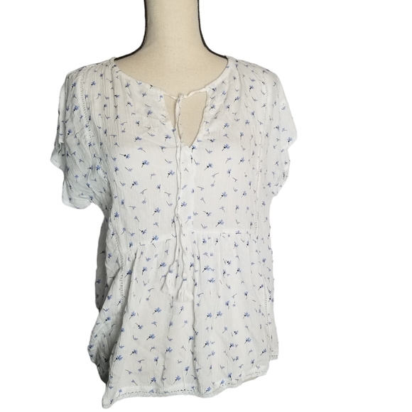 NWT SPRINGFIELD Women's  Boho Style Tie Front Blouse Size 2 - Picture 3 of 9